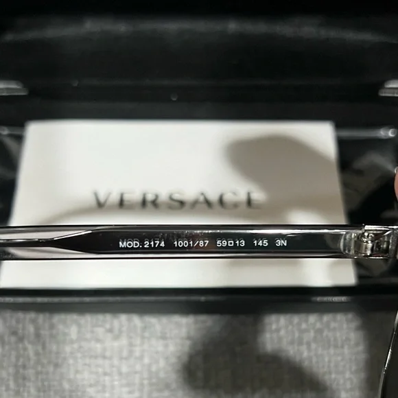 Versace Metallic Silver Sunglasses - Picture 3 of 6